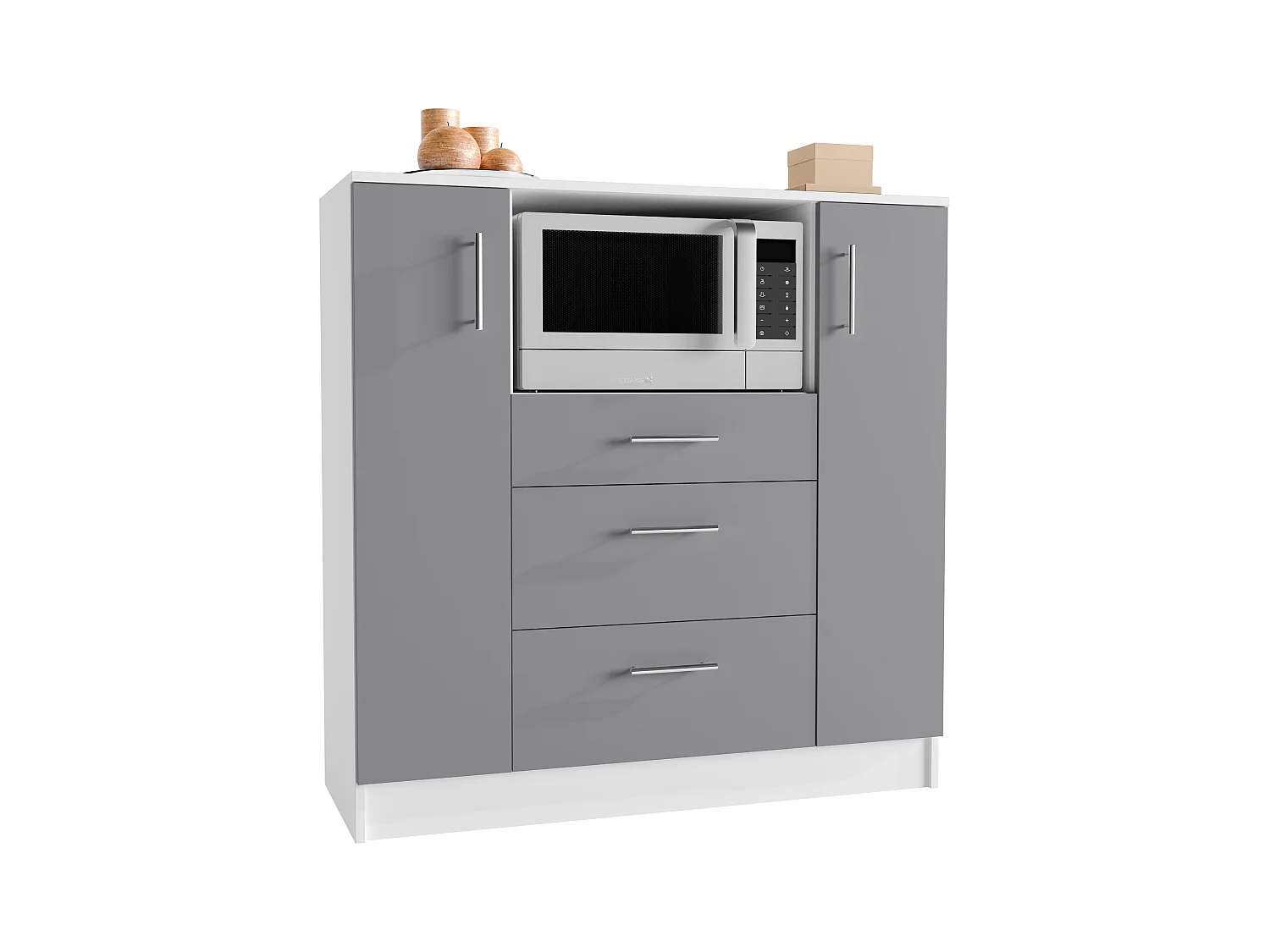 Kitchen furniture cabinet Esilo White / Anthracite H. 110 x W. 109 x D. 40 cm