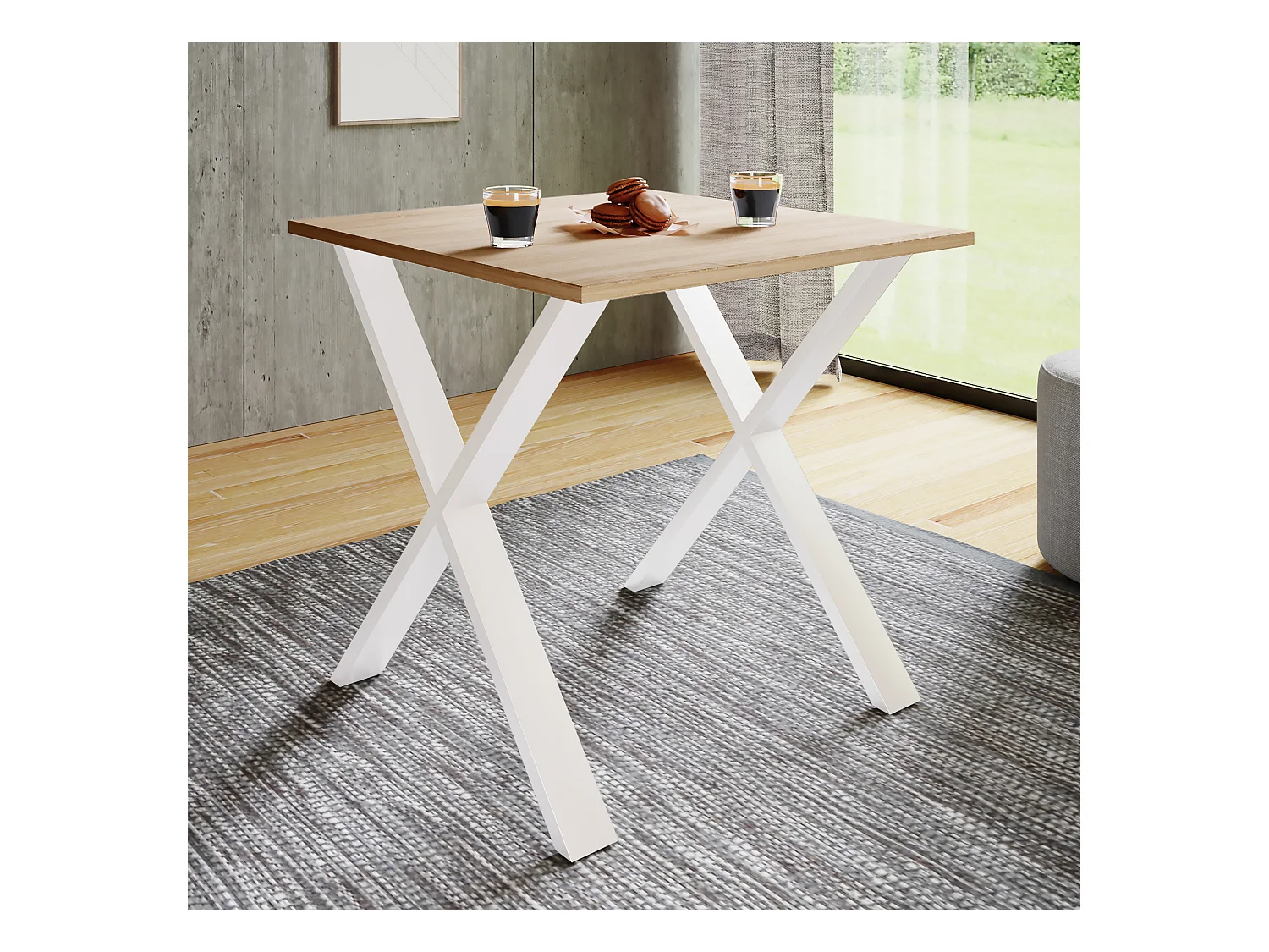 Premium Holz Esstisch Küchentisch Xona X 80x80