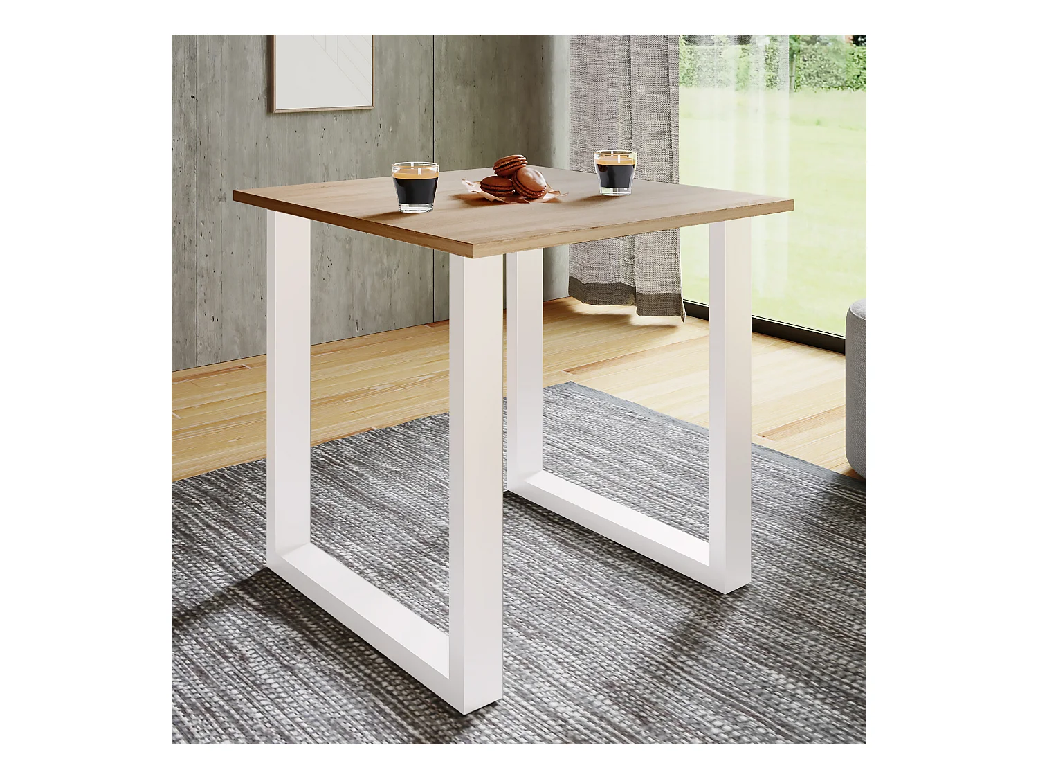 Premium Holz Esstisch Küchentisch Xona U 80x80
