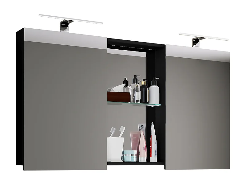 Bathroom furniture Mirror cabinet Budasi Black 0
