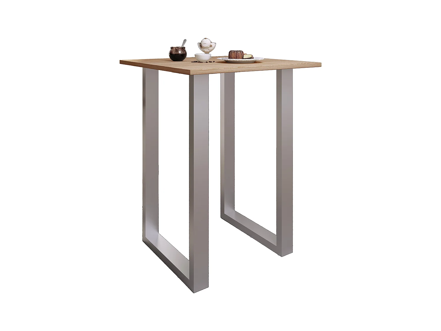 Barbecue Xona Silver / Sonoma oak H. 102 x W. 80 x D. 80 cm