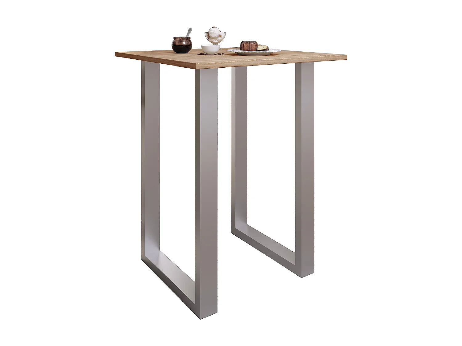 Barbecue Xona Silver / Sonoma oak H. 102 x W. 80 x D. 80 cm