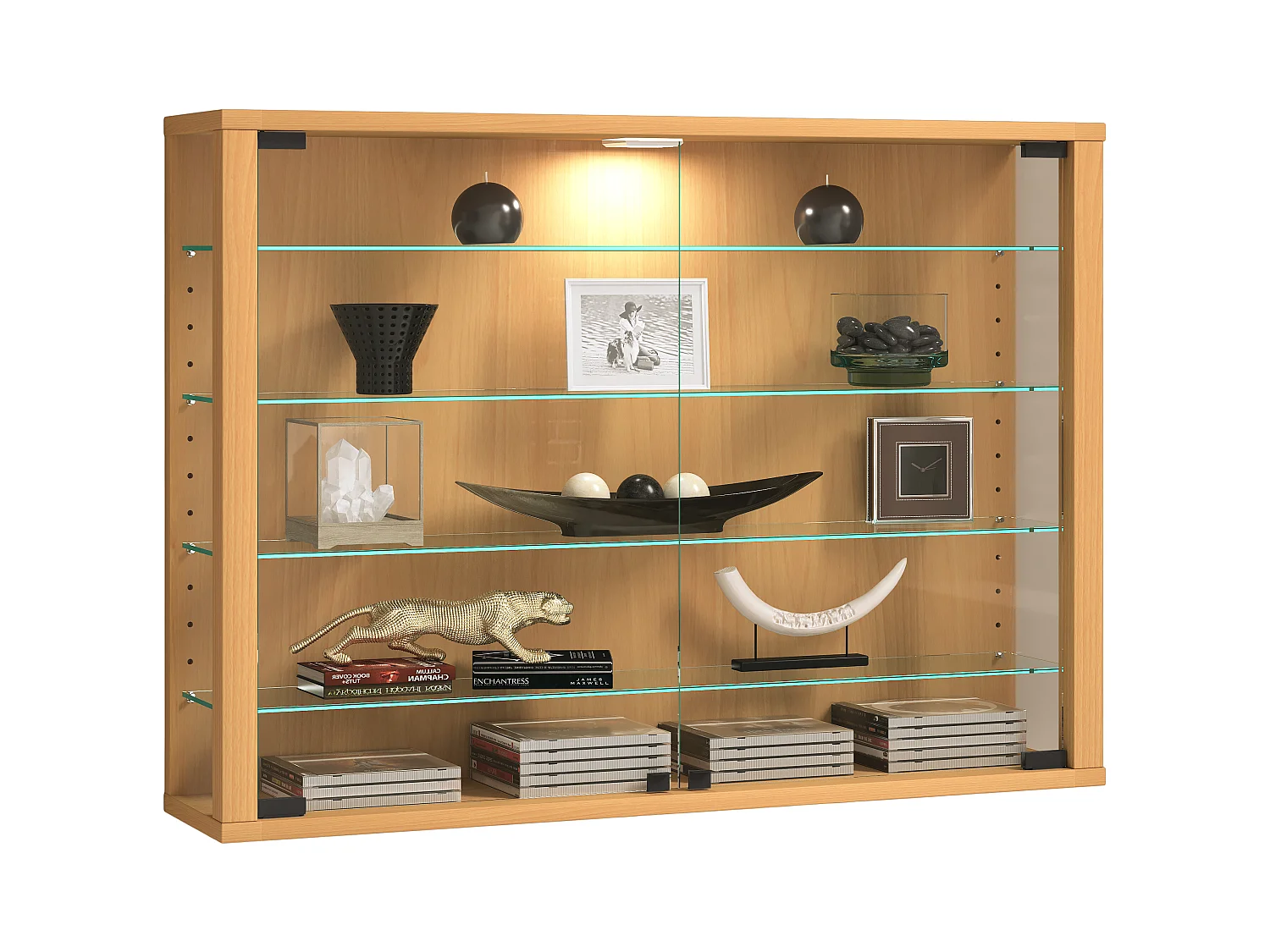 Wall display cabinet Vitrosa Book H. 60 x W. 83 x D. 18 cm