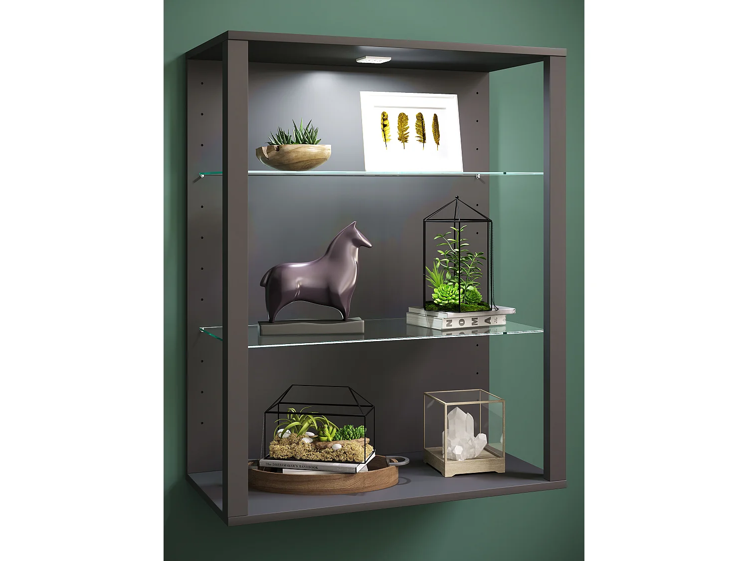 Houten Glas Stand Showcase Glasol LW