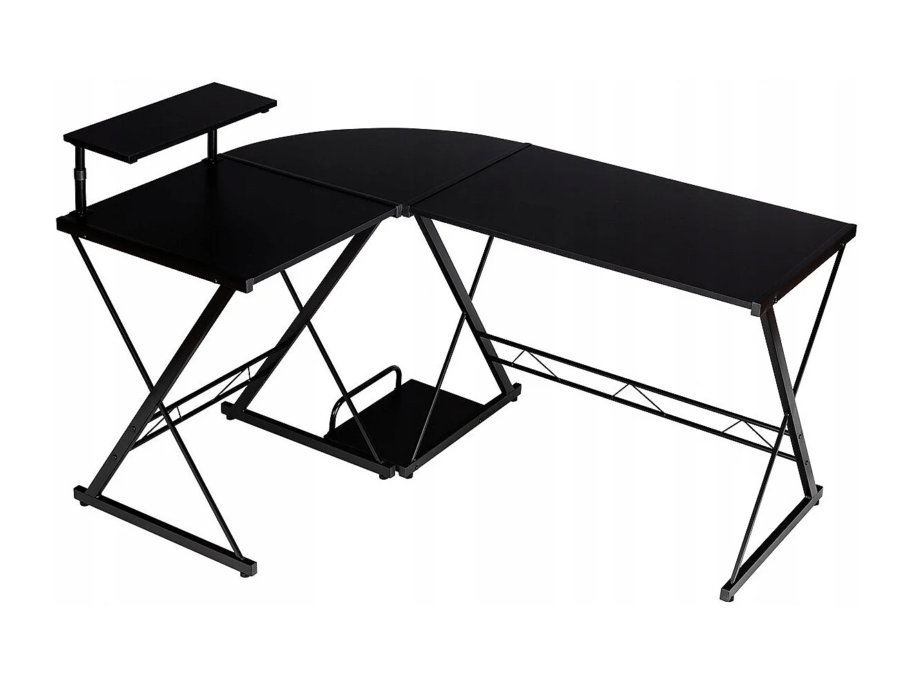 L-Form Computertisch Schreibtisch Bürotisch Ecktisch Winkelschreibtisch Schwarz