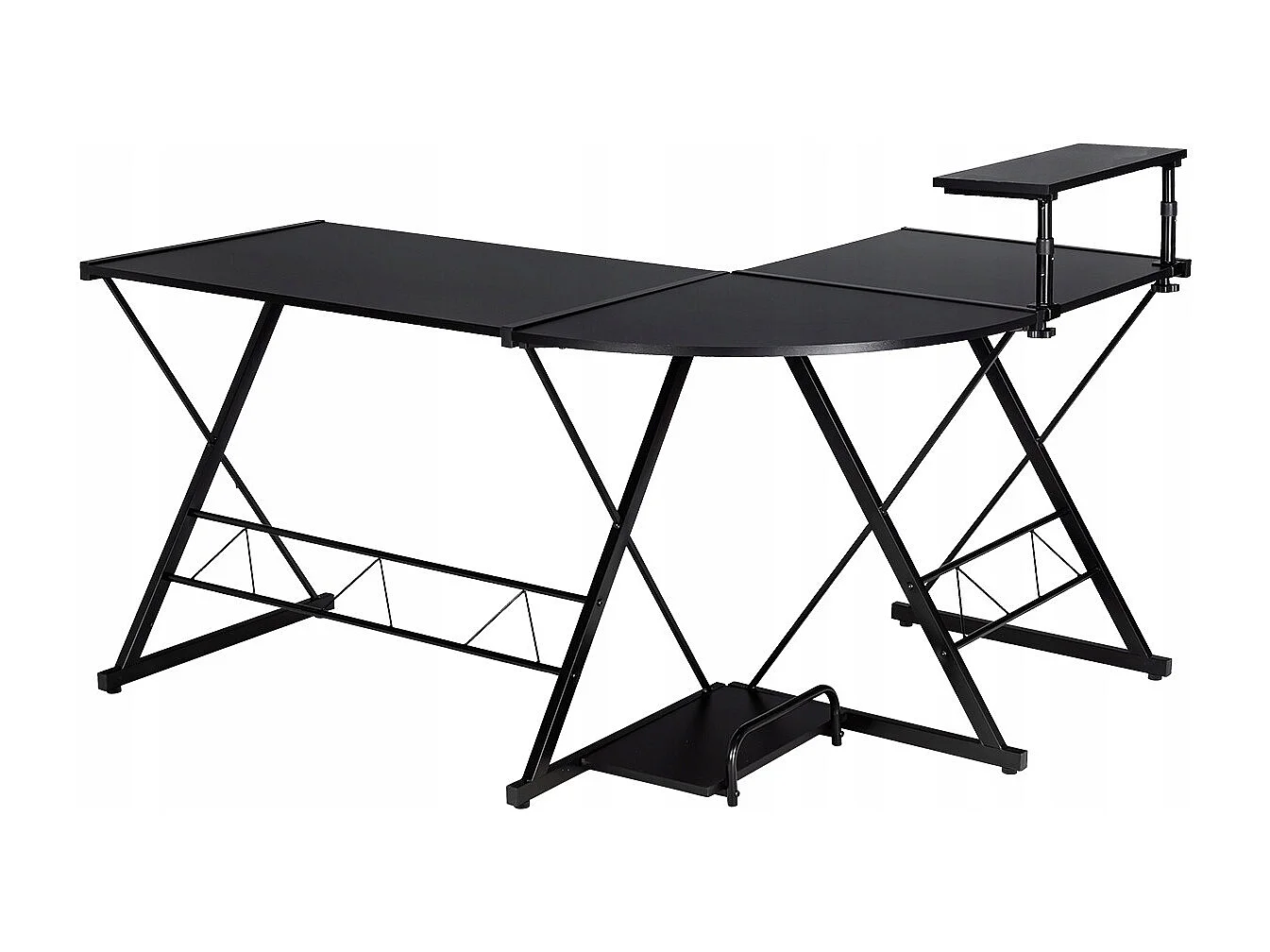 L-Form Computertisch Schreibtisch Bürotisch Ecktisch Winkelschreibtisch Schwarz