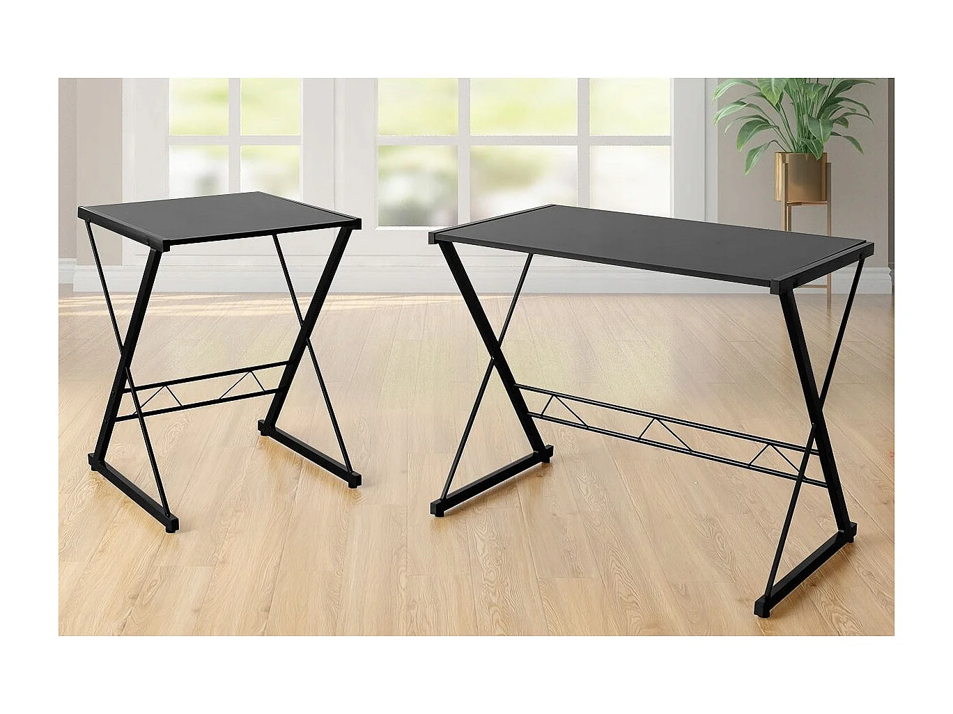 L-Form Computertisch Schreibtisch Bürotisch Ecktisch Winkelschreibtisch Schwarz