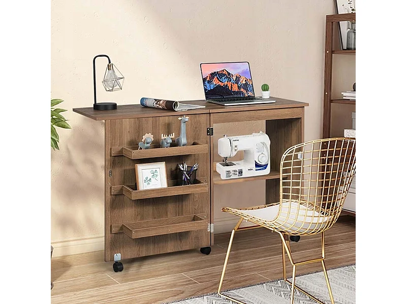 Klappschreibtisch und Schrank 2-in-1-Kommode