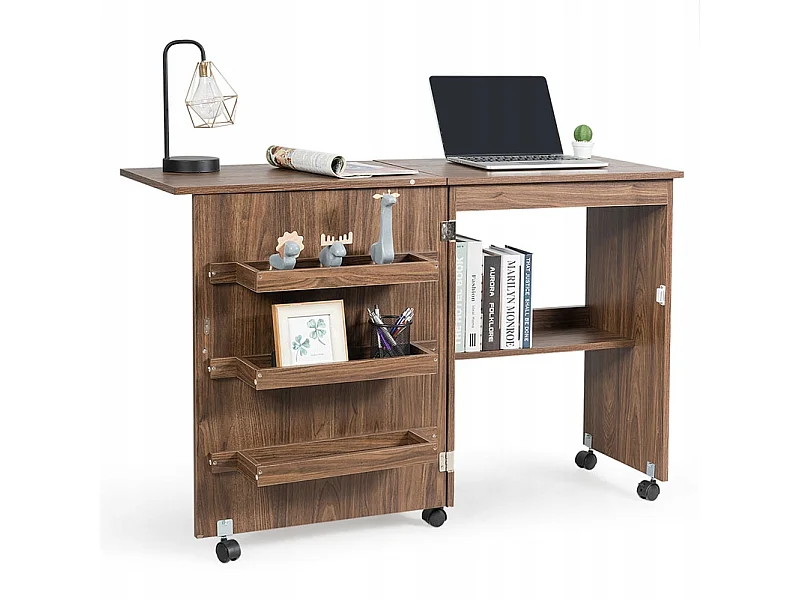 Klappschreibtisch und Schrank 2-in-1-Kommode