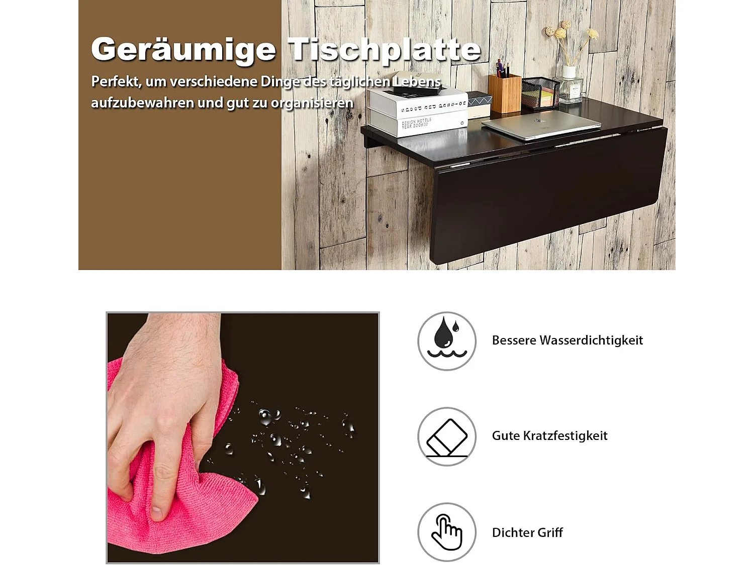 Wandmontierter Klapptisch TI87057