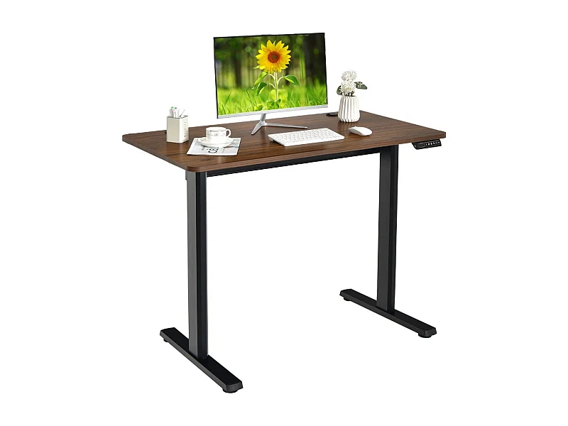 Bureau Assis-Debout Électrique 120x60x(73-122) CM Hauteur Réglable avec Moteur Charge Max 80KG Bruit : ＜50 dB