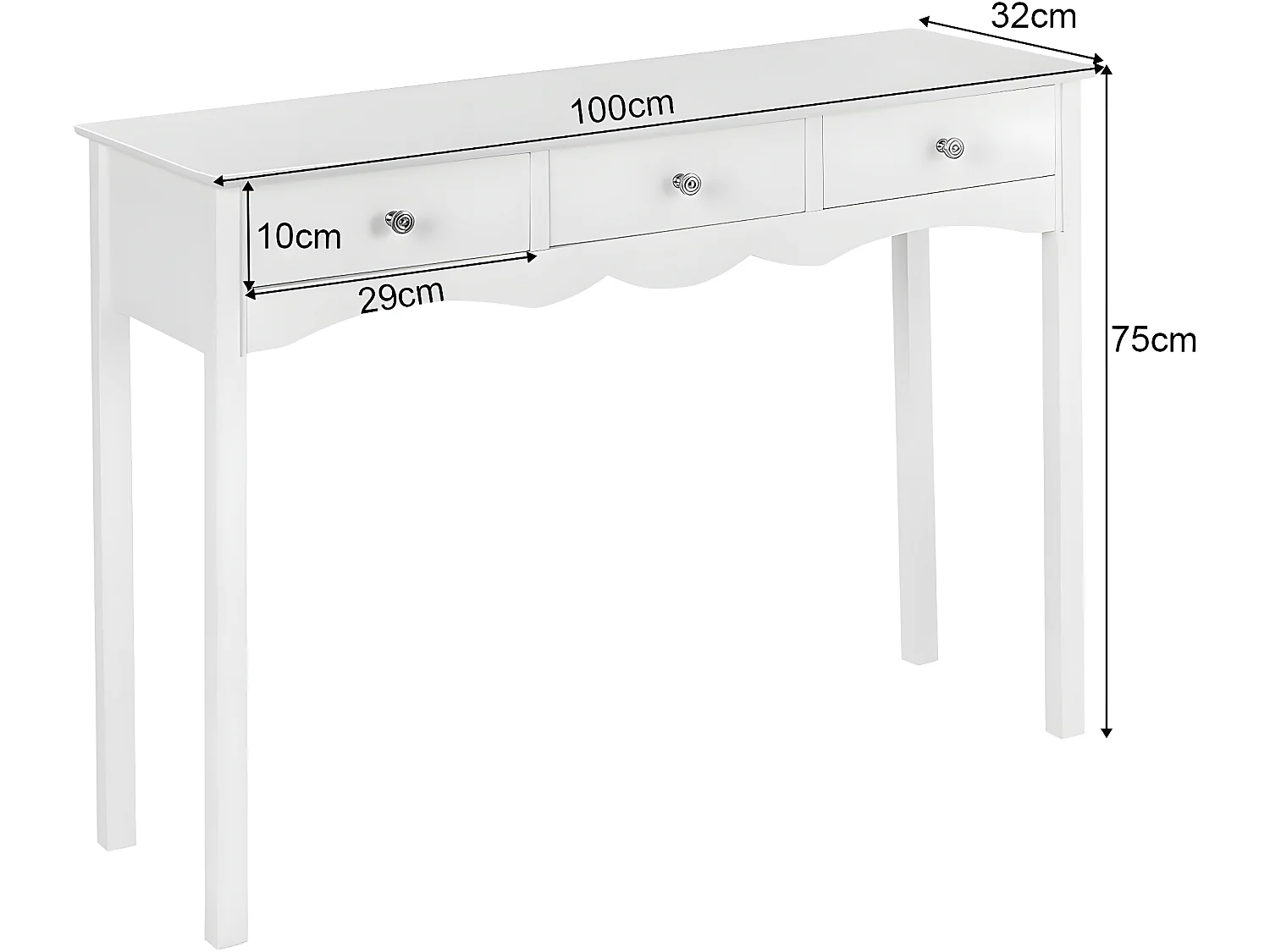 2 in 1 Schminktisch Schreibtisch