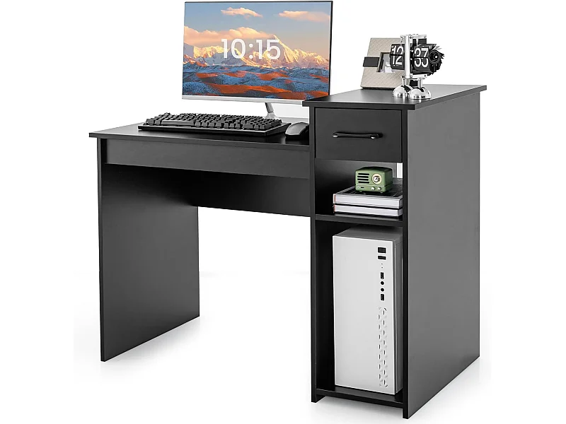 Schreibtisch mit offenen Regalen