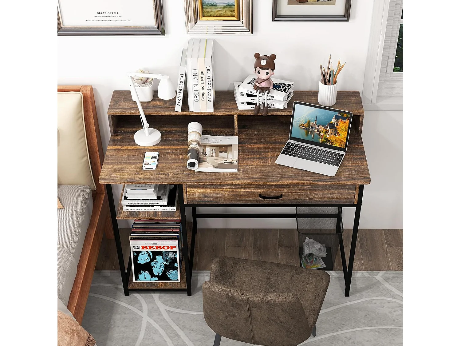 Schreibtisch mit Schublade