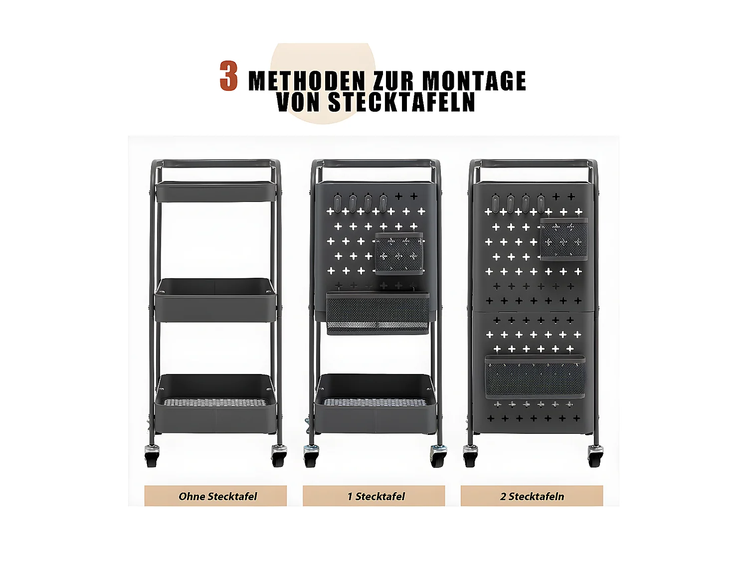 Küchenwagen Rollwagen 4 Etagen WO77266