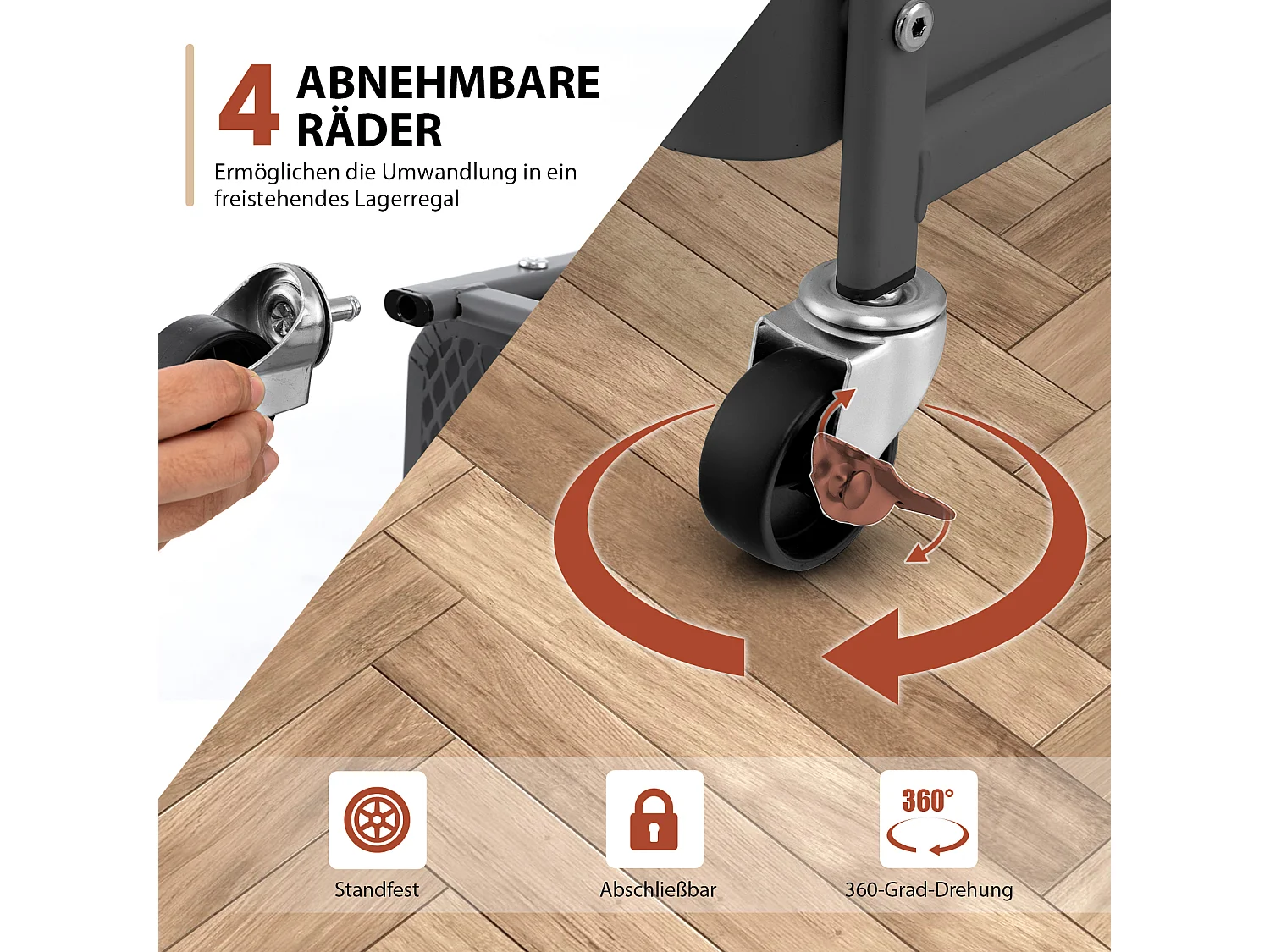 Küchenwagen Rollwagen 4 Etagen WO77266