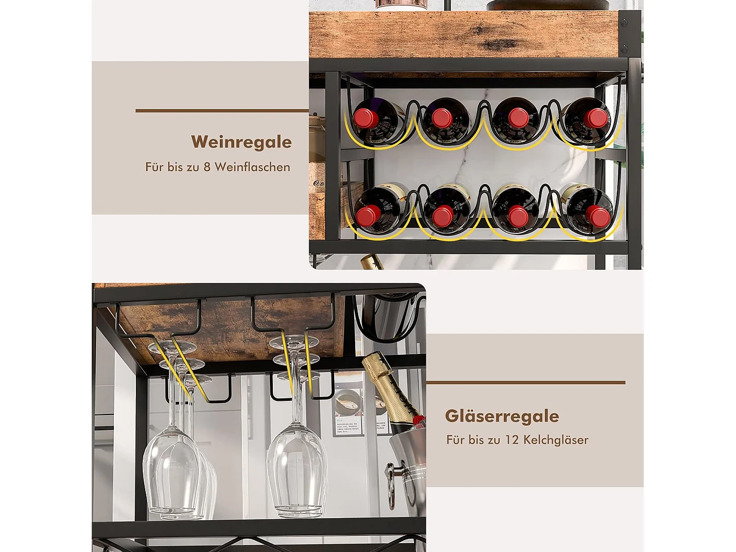 Servierwagen 3 Ebenen