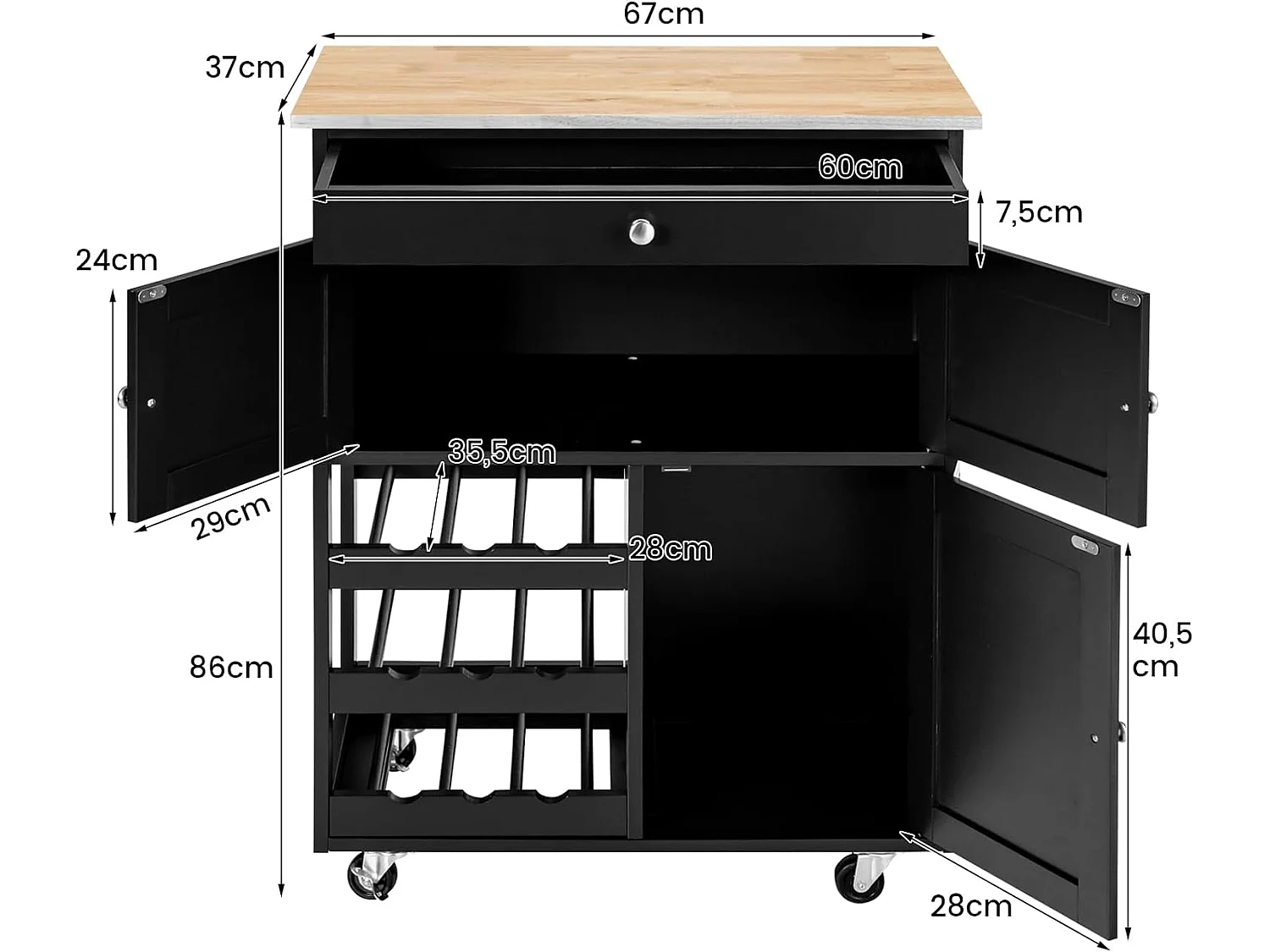 Küchenwagen Servierwagen TI89824