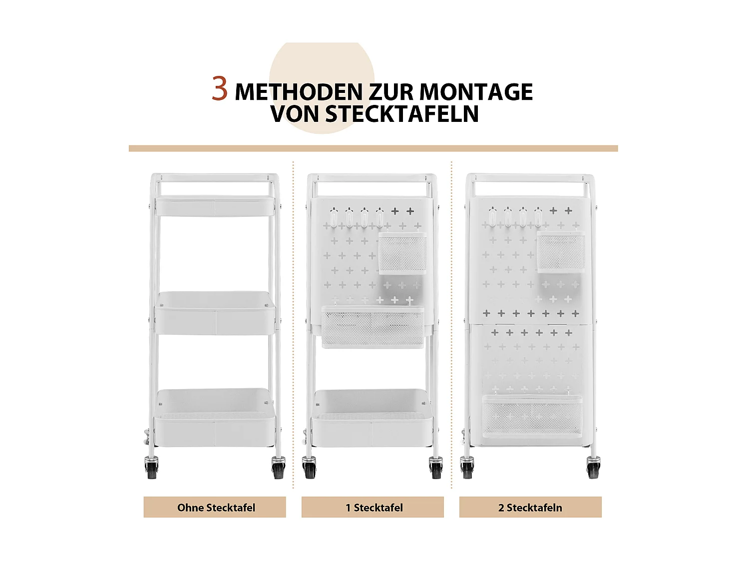 Küchenwagen Rollwagen 4 Etagen WO77266