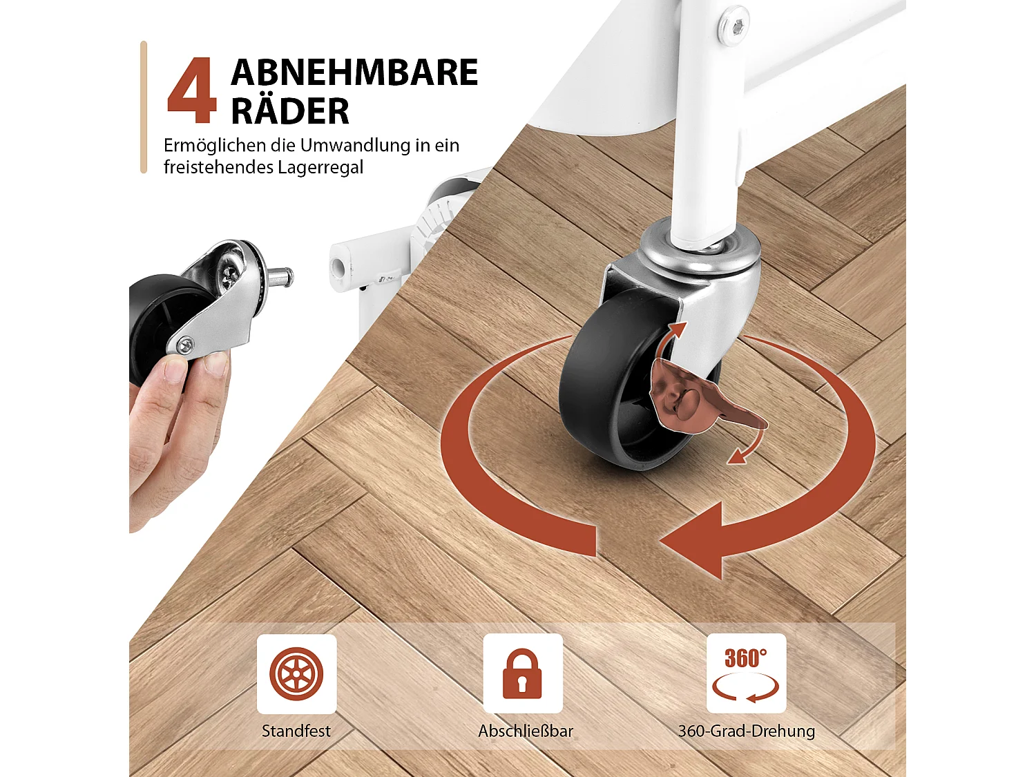 Küchenwagen Rollwagen 4 Etagen WO77266