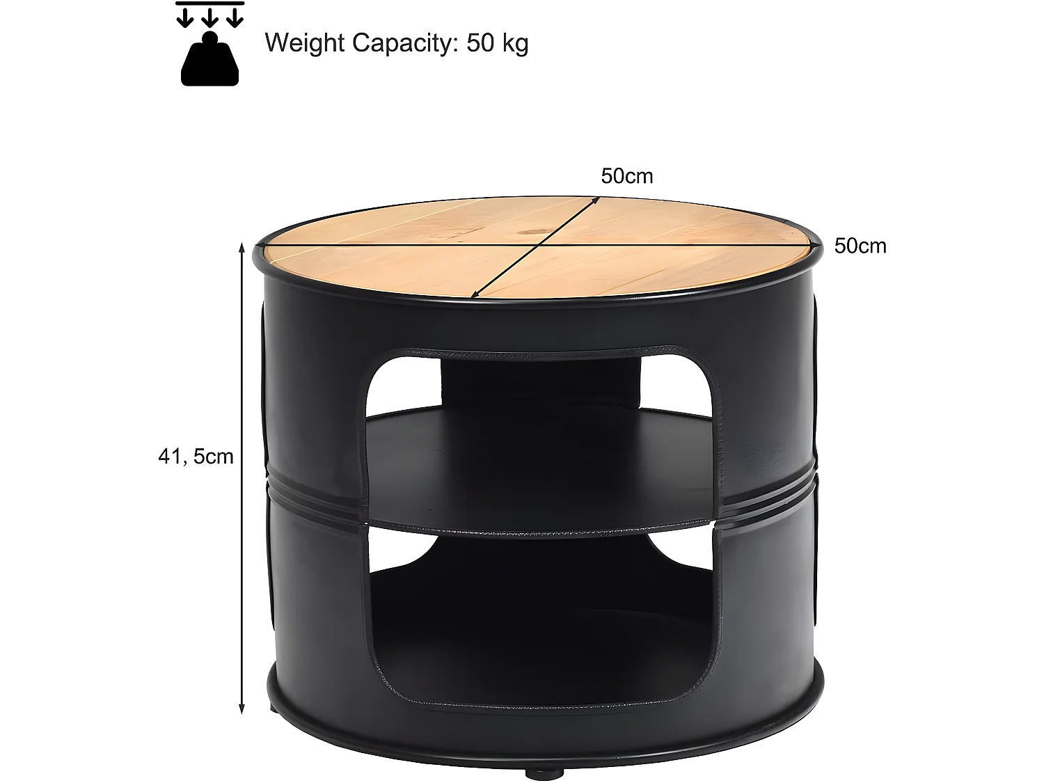 Beistelltisch Industriell 3 Ebenen