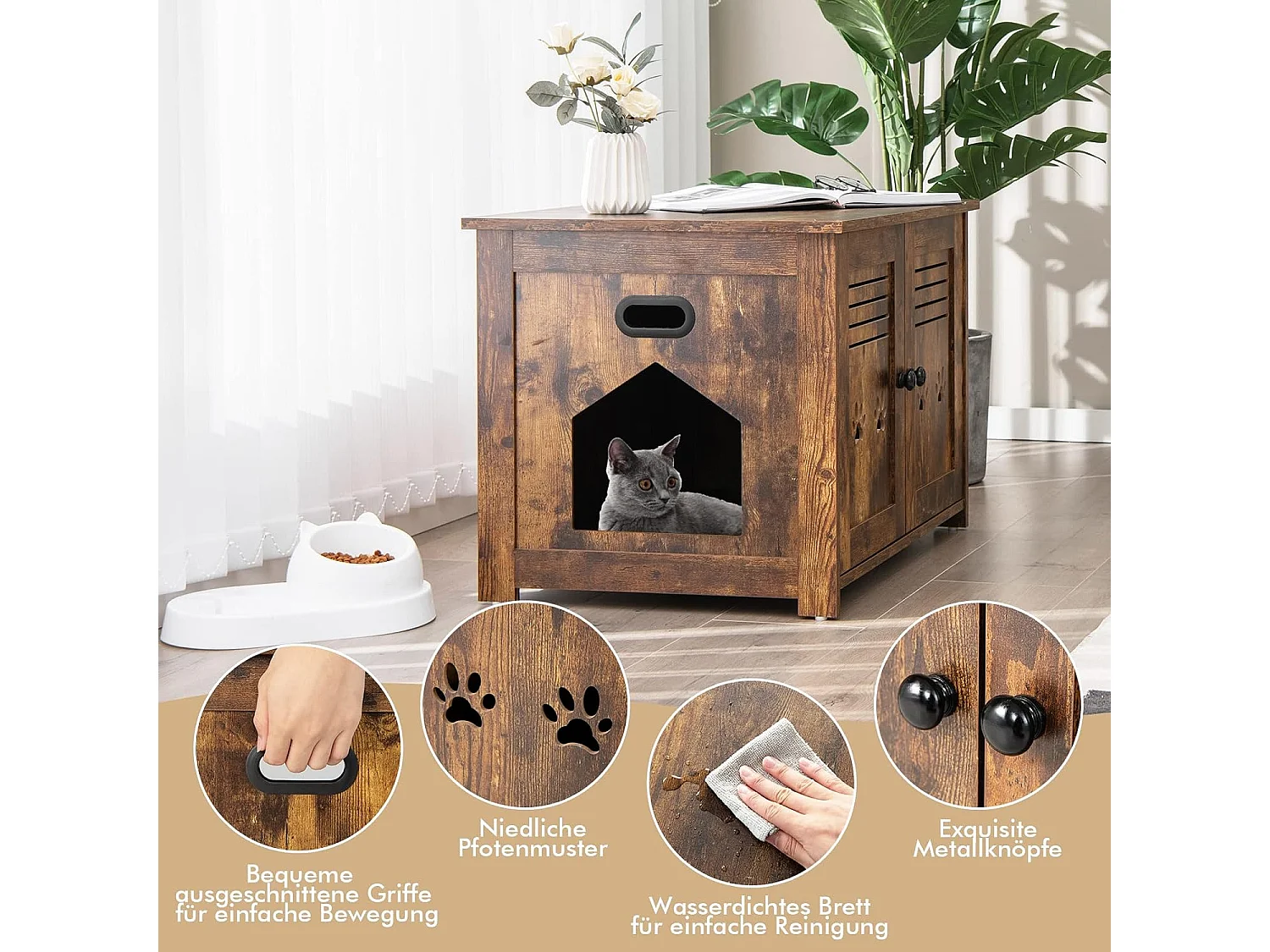 Beistelltisch mit 2 Türen