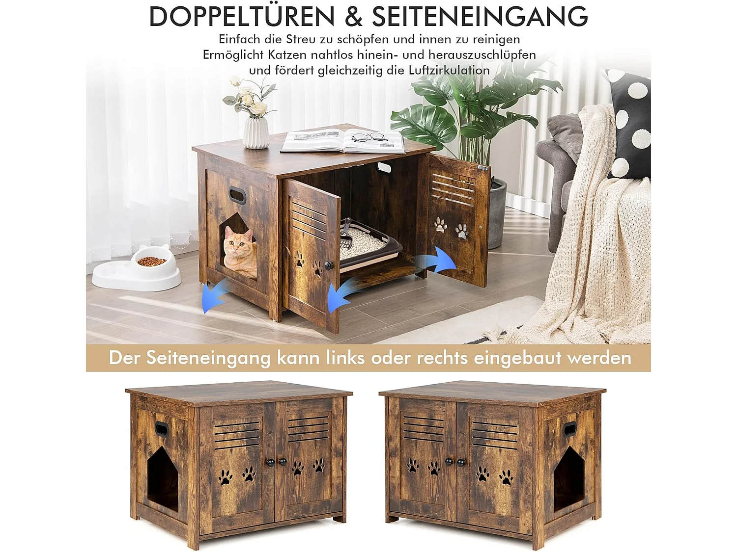 Beistelltisch mit 2 Türen