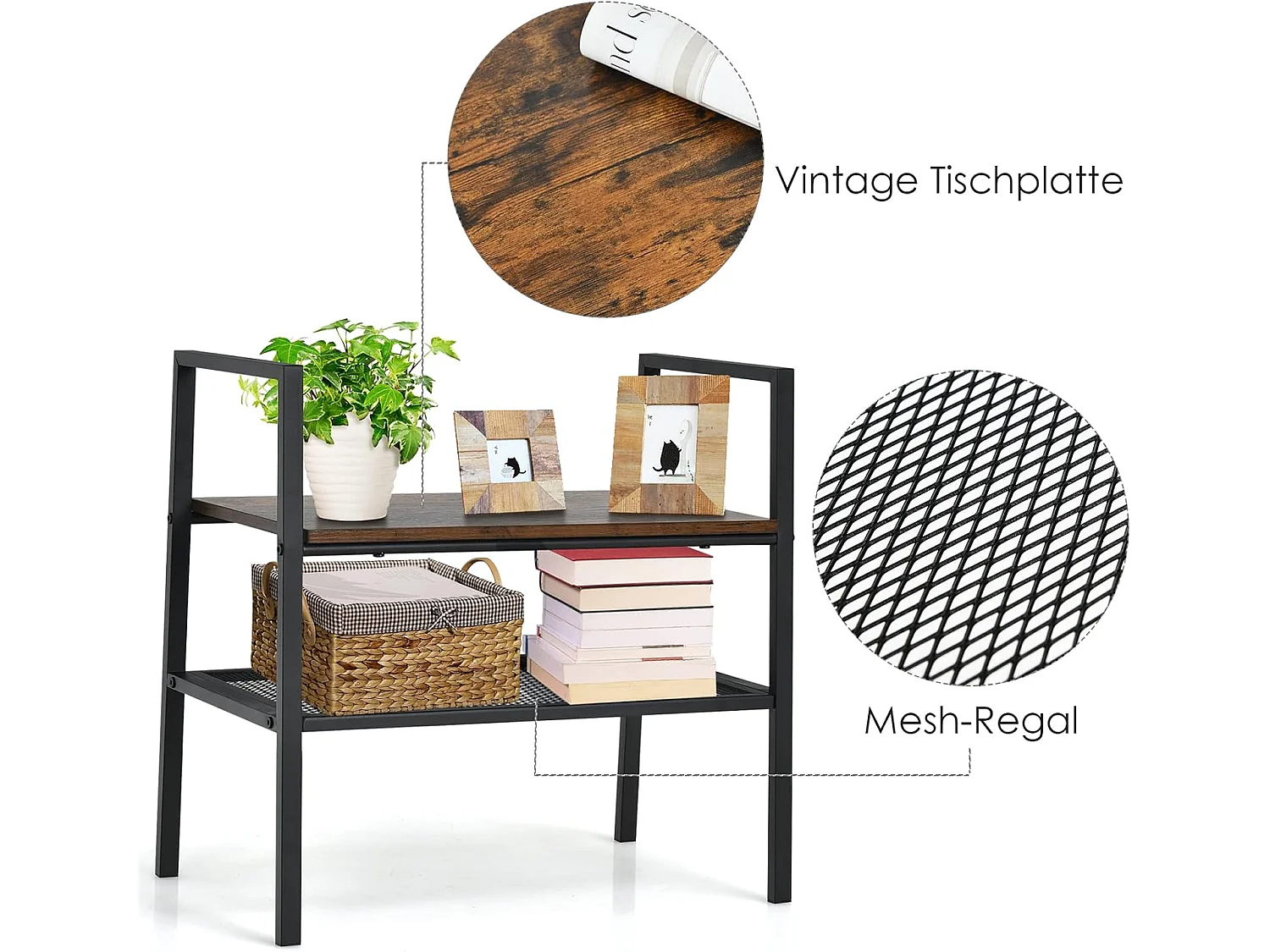 2-Set 2-Stöckiges Lagerregal