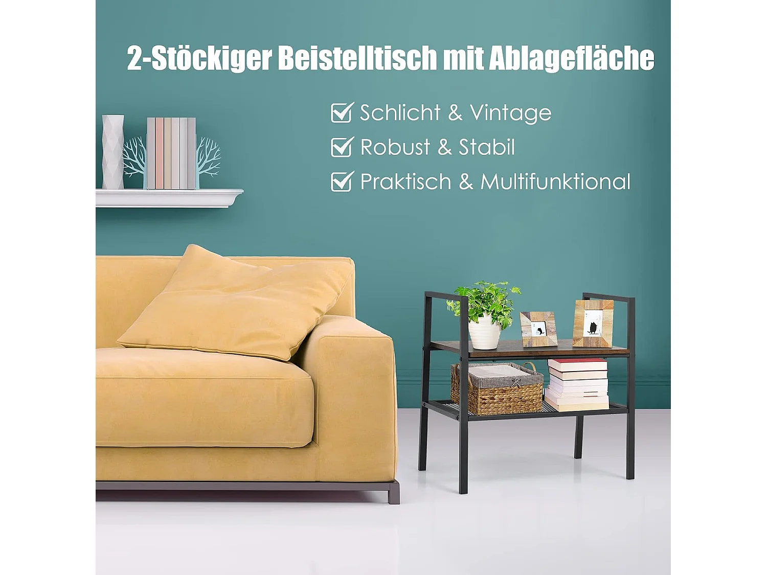 2-Set 2-Stöckiges Lagerregal