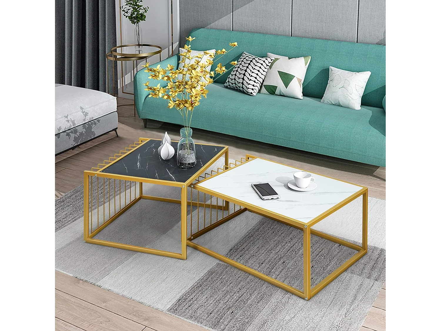 2 x Beistelltisch Set