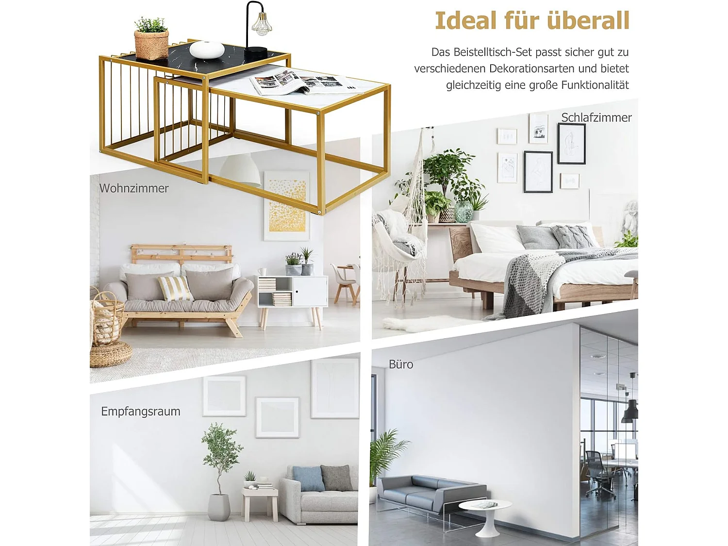 2 x Beistelltisch Set