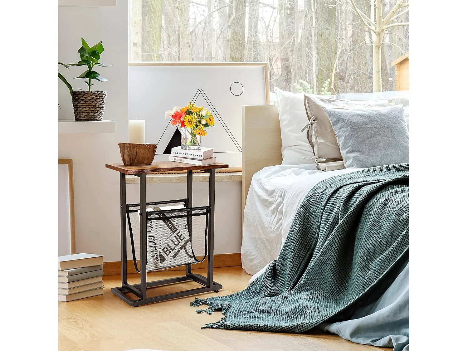 Industrieller 2-stufiger Beistelltisch