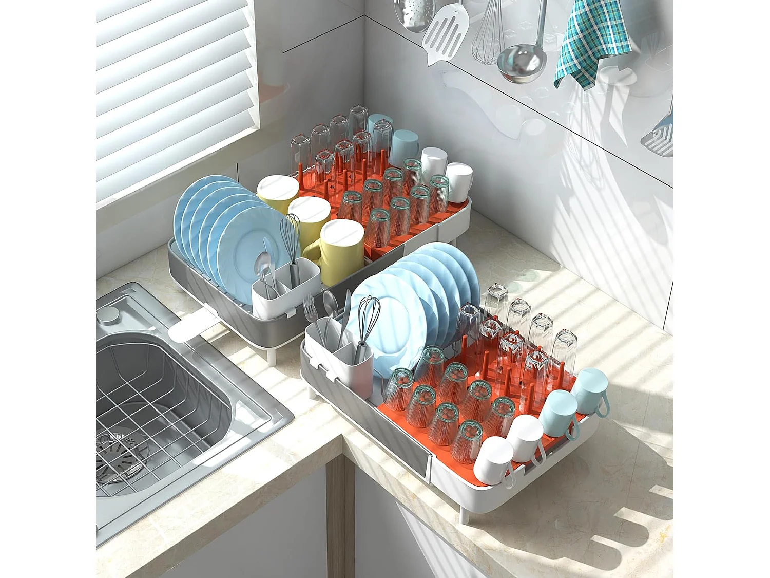 Abtropfgestell Verstellbar (2er Set)