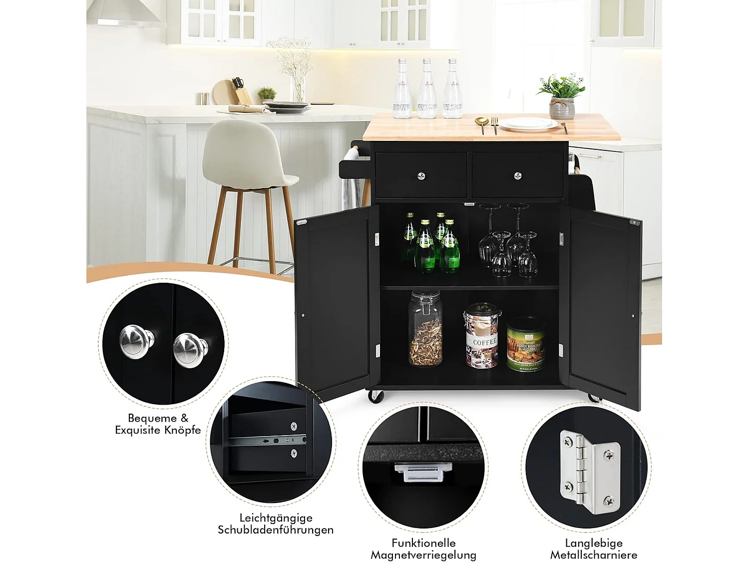 Kücheninsel mit Handtuchhalter TI87814