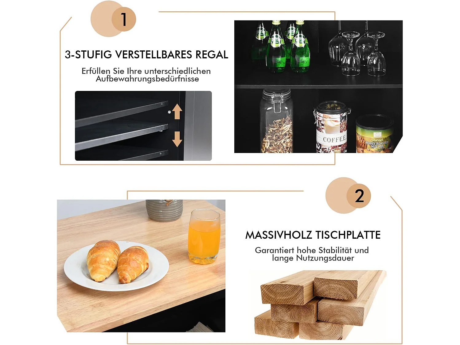 Kücheninsel mit Handtuchhalter TI87814