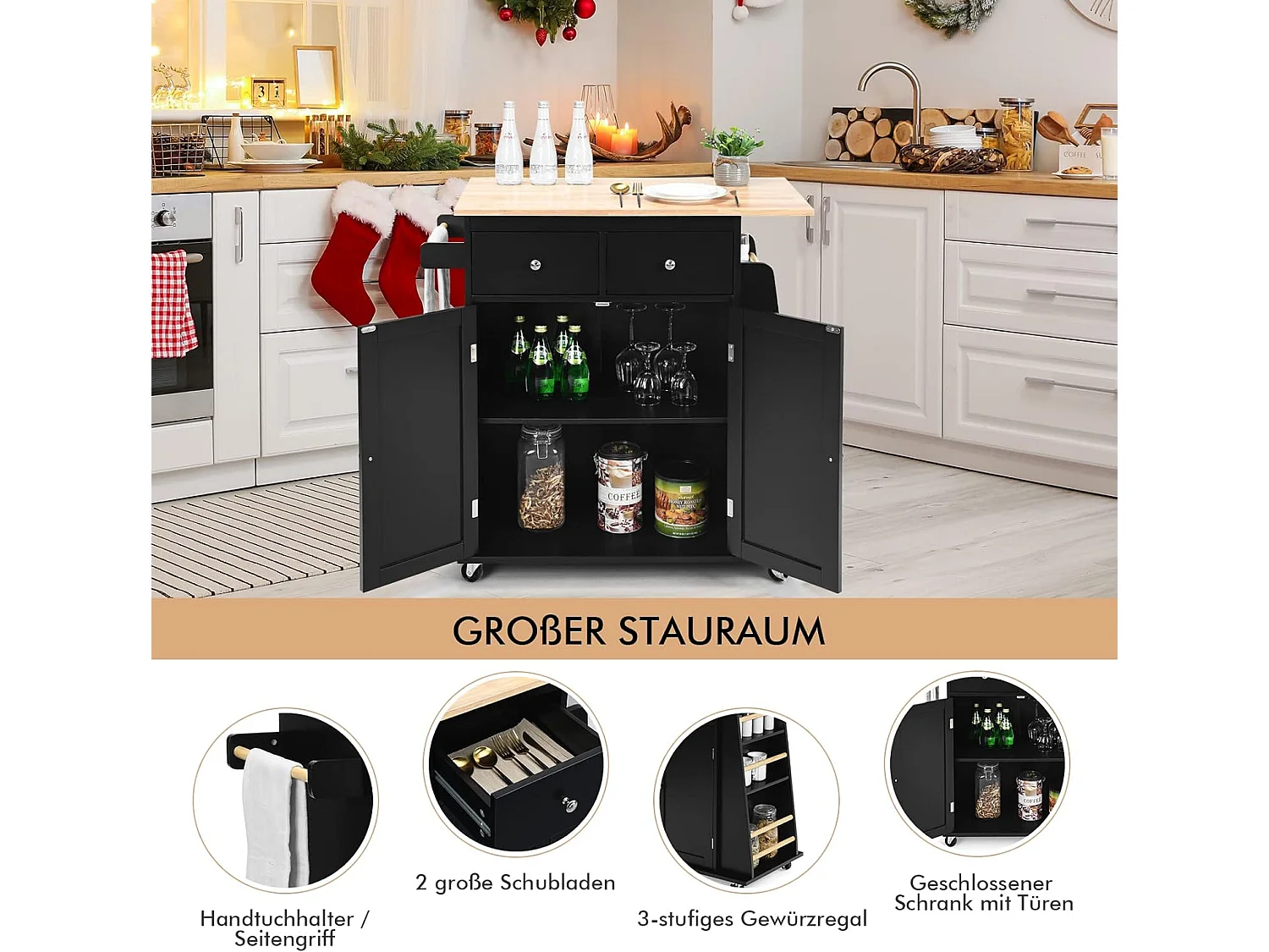 Kücheninsel mit Handtuchhalter TI87814