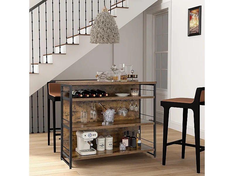 Küchenregal mit 4 offenen Ablagen