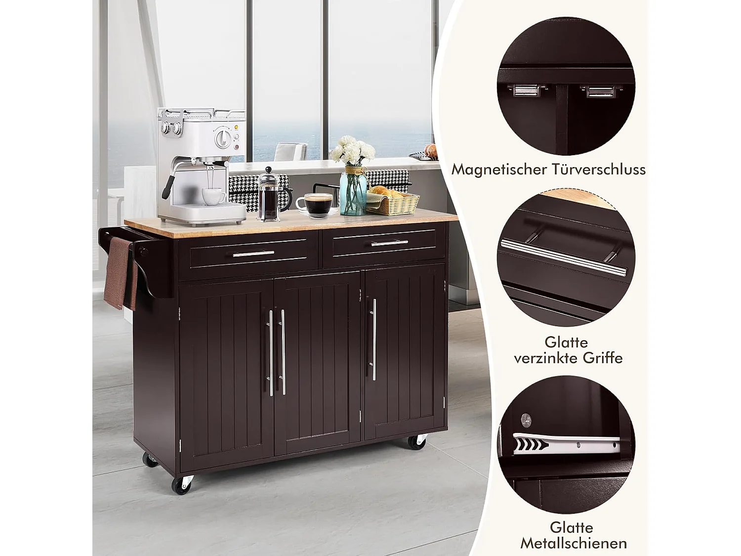 Küchenwagen auf Rollen WO76993+