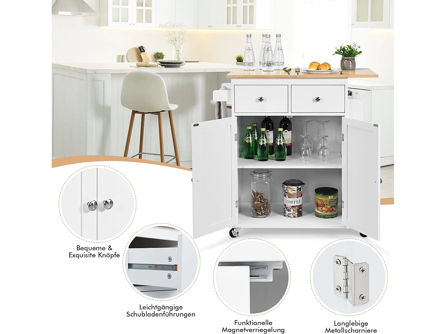 Kücheninsel mit Handtuchhalter TI87814