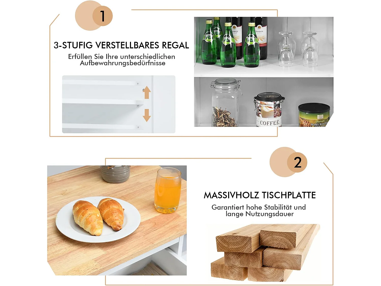 Kücheninsel mit Handtuchhalter TI87814