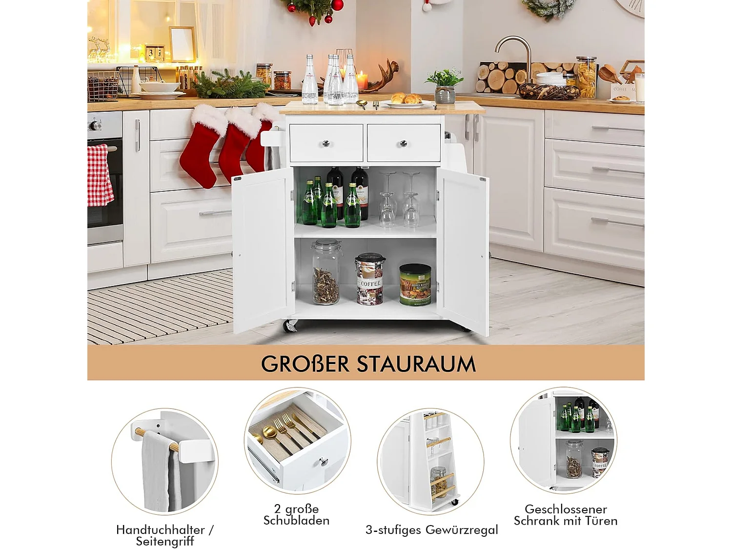 Kücheninsel mit Handtuchhalter TI87814