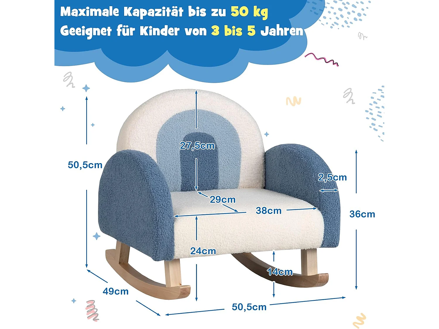 Kindersofa Kinder Schaukelstuhl HV10298