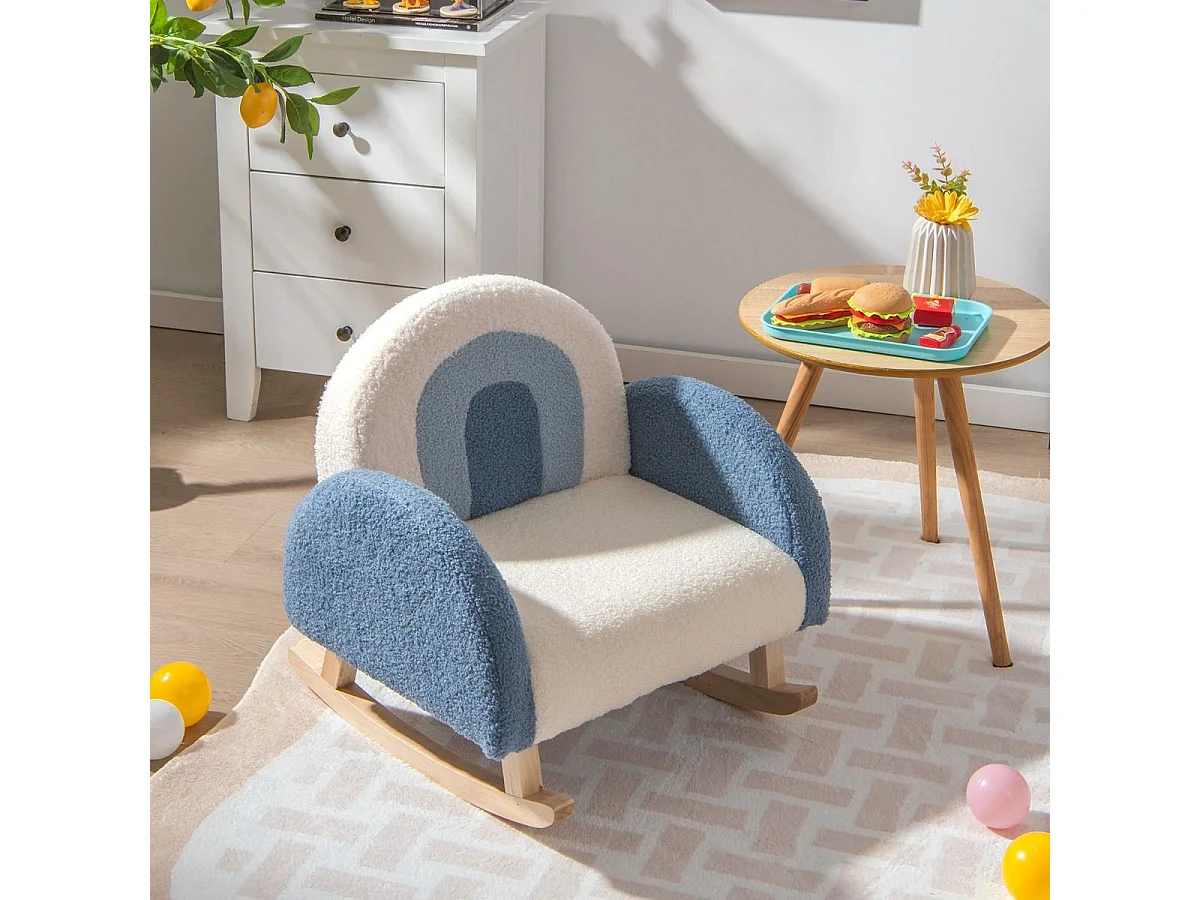 Poltrona a dondolo per bambini, blu