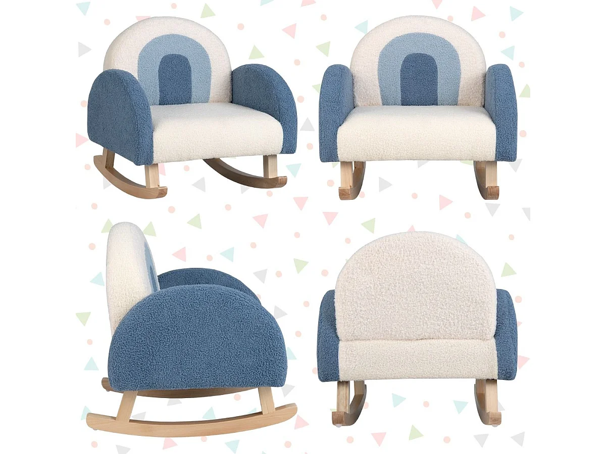 Poltrona a dondolo per bambini, blu