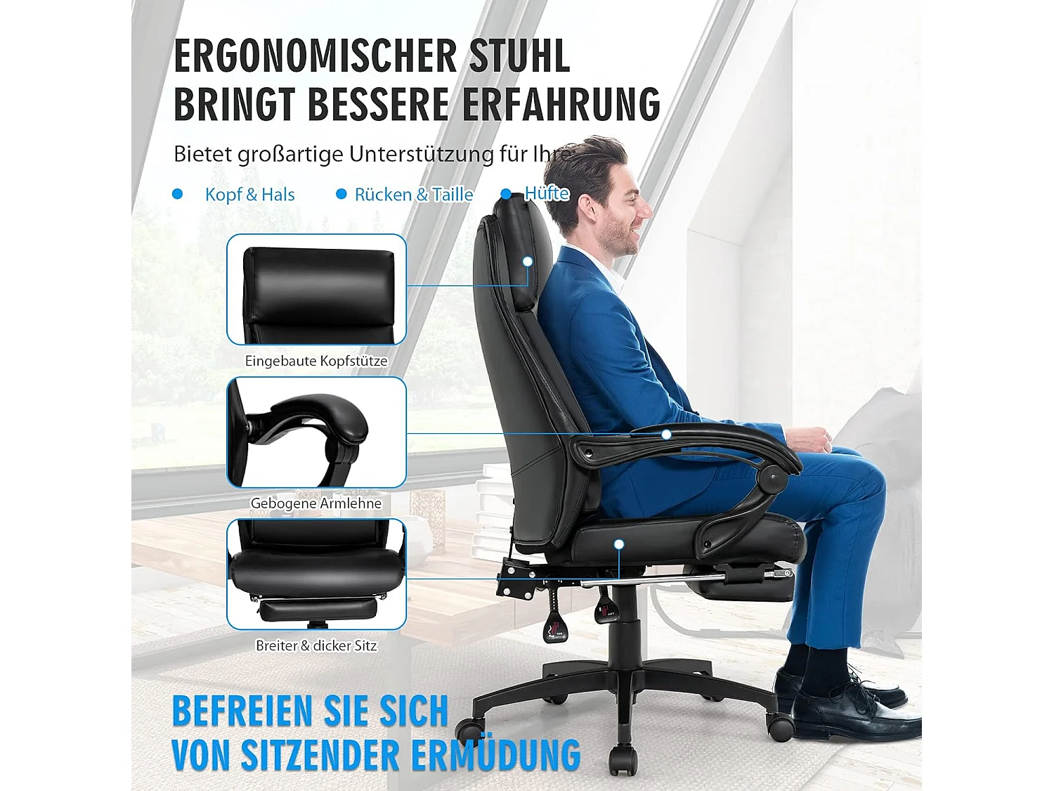 Chefstuhl Drehstuhl  Computerstuhl