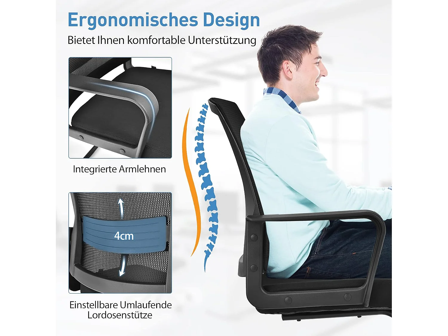 Bürostuhl mit Rückenlehne ON32534