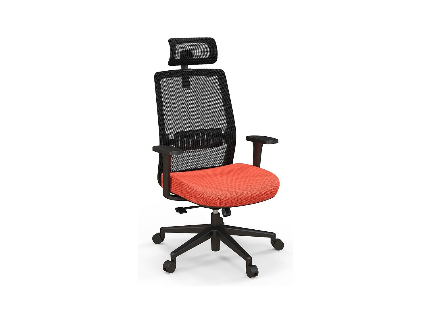 Chaise de Bureau Ergonomique Réglable en Hauteur Noir Orange