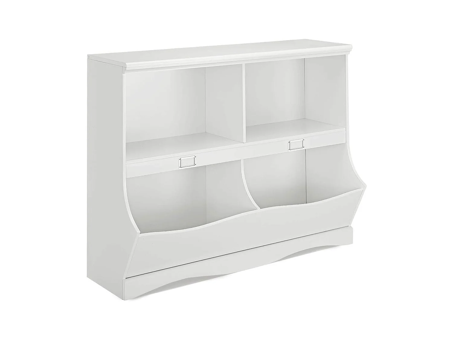 Aufbewahrungsregal mit Behältern Spielzeugregal für Kinder 105,5 x 39,5 x 84 cm Weiß