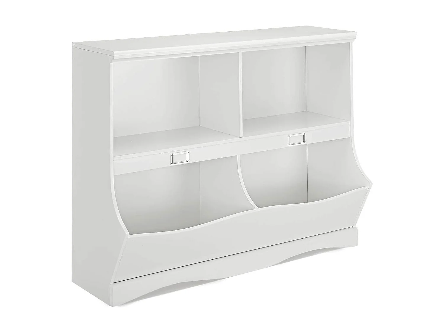Aufbewahrungsregal mit Behältern Spielzeugregal für Kinder 105,5 x 39,5 x 84 cm Weiß