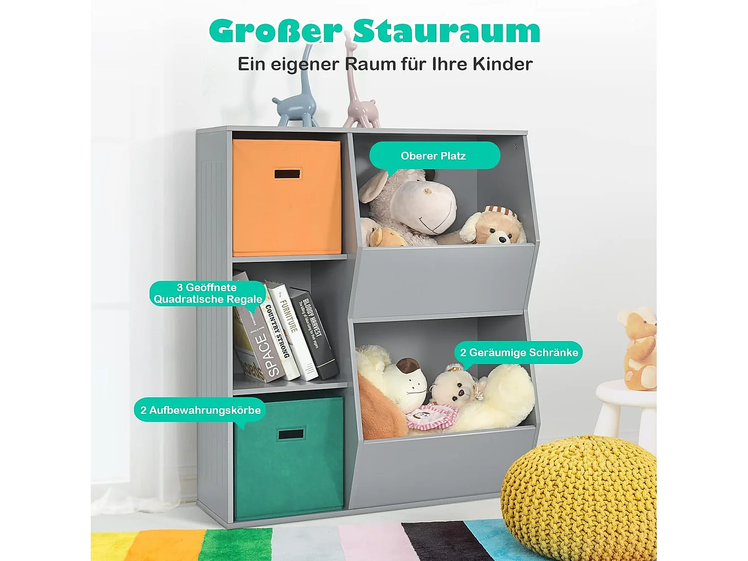 3-stöckiges Kinderregal TI88239